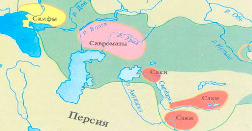 Карта-расположения-скифских-племен