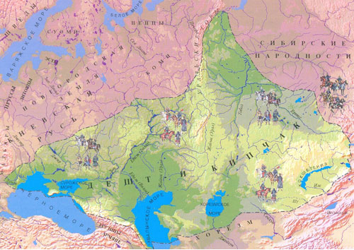 Карта Дешт и Кыпчака