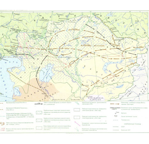 Казахстан и соседние территории в XVIII в.