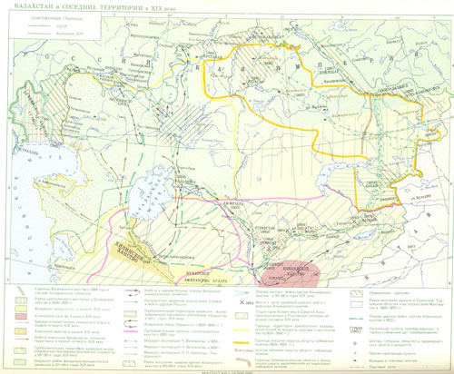 Казахстан и соседние территории в XIX в.