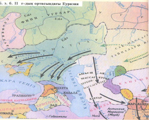Б.з.б.II ғасырдың ортасындағы Еуразия