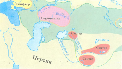 Скиф тайпаларының картадағы орналасуы