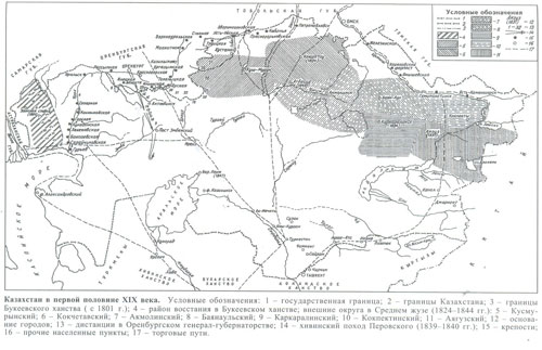 XIX ғ бірінші жартысындағы Қазақстан